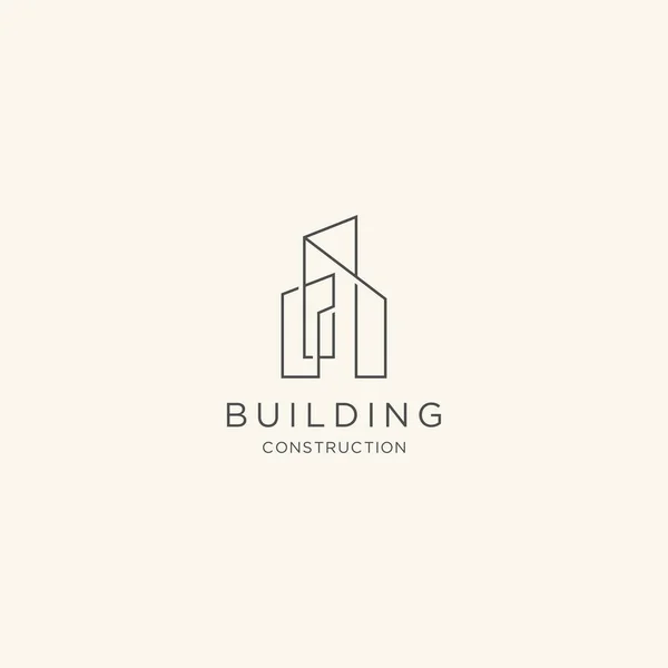 Modelo Design Ícone Logotipo Construção Imobiliário Construção Ilustração Vetorial Moderna Vetores De Stock Royalty-Free