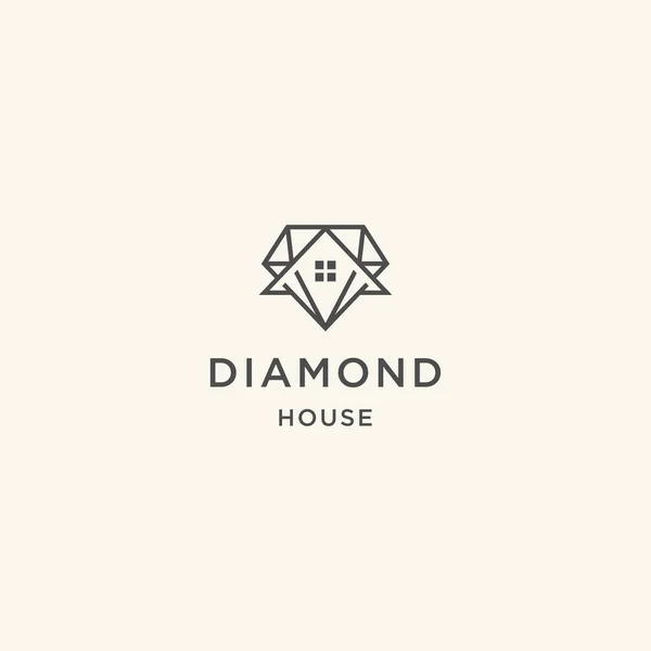 Diamanter Och Hus Abstrakta Designkoncept För Fastighetsmäklare Royaltyfria illustrationer