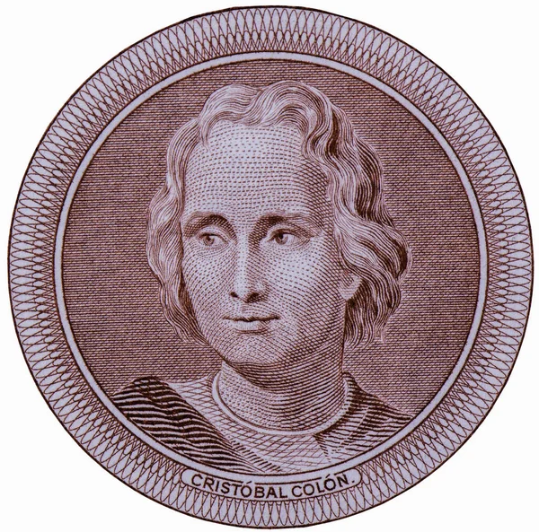 克里斯托弗 哥伦布 萨尔瓦多肖像2科隆1976年钞票 — 图库照片