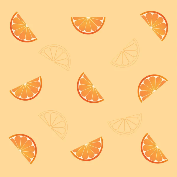 Vzor Bezešvé Citrusových Plodů Vektorové Ilustrace — Stockový vektor