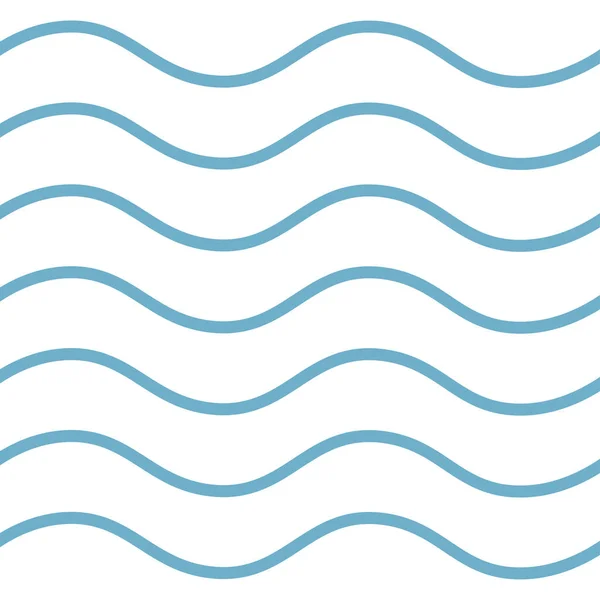 Meereswellen Nahtloses Muster Vektorillustration — Stockvektor