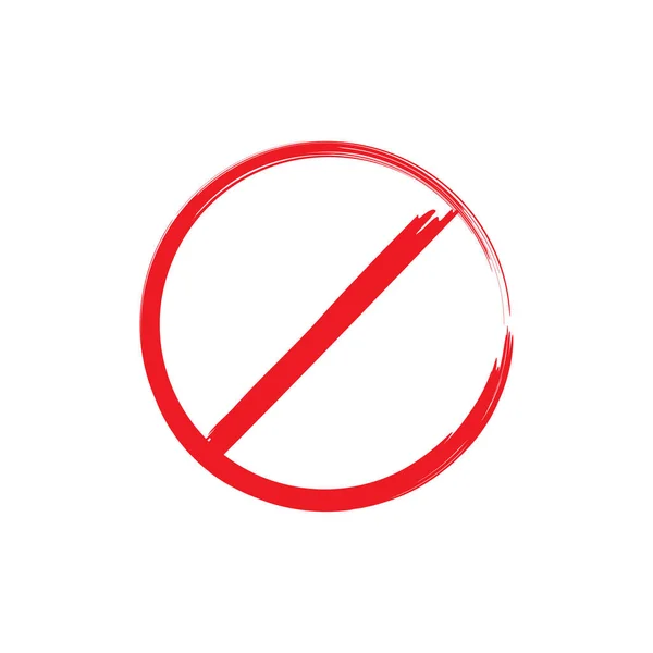 Prohibited Sign Symbol Icon Vector Illustration — Stock Vector