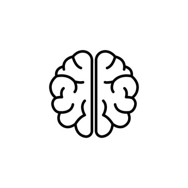 beyin ikonu vektör illüstrasyonu