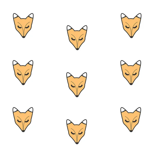 Set Cute Cat Faces Vector Illustration — Stock Vector