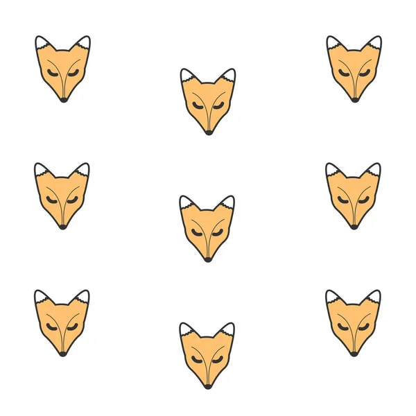 Conjunto Caras Gato Lindo Ilustración Vectores — Vector de stock