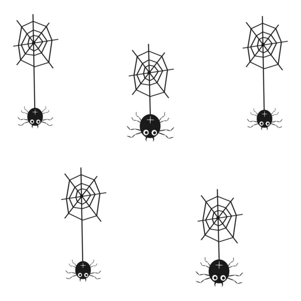 Halloween Spider Web Icons Vector Illustration —  Vetores de Stock