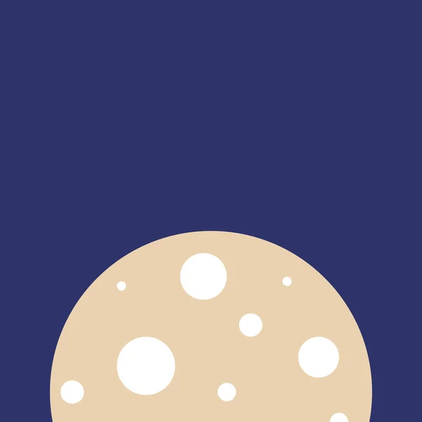 Moon Planet Astronomy Simple Illustration — стоковый вектор