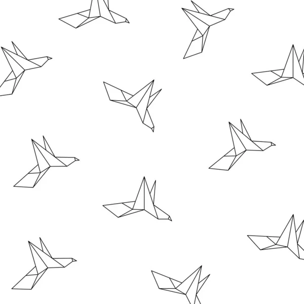 Kuşlarda Pürüzsüz Desen Vektör Illüstrasyonu — Stok Vektör