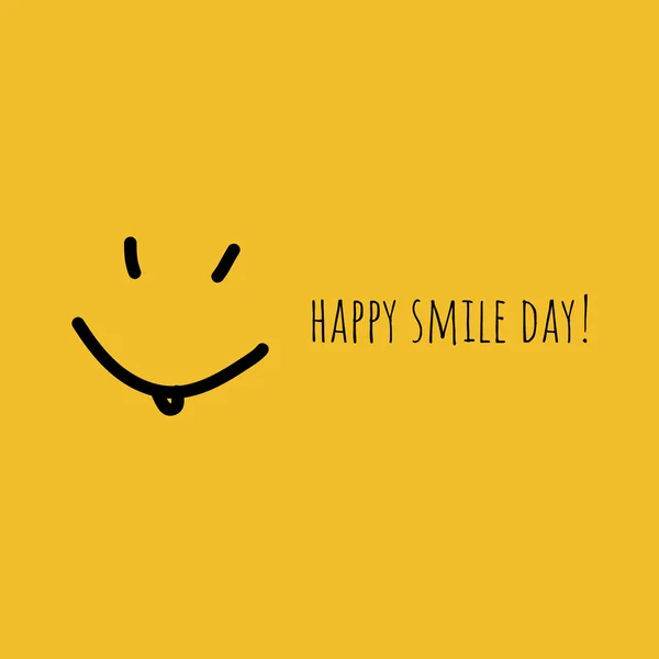 Happy Smile Day Vector Illustration — Vettoriale Stock