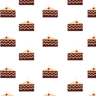 Pasta ve vektör illüstrasyonuyla kusursuz desen