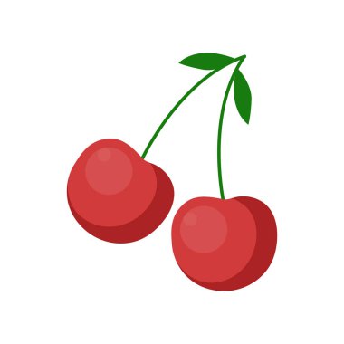 kiraz ikonu vektör illüstrasyon tasarımı