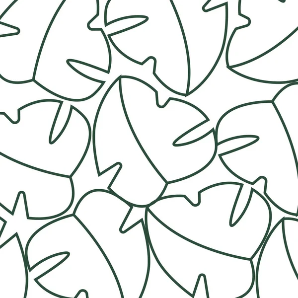 Seamless Pattern Leaves Vector Illustration — Stock Vector