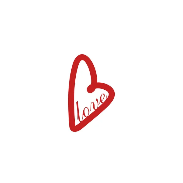Шаблон Логотипа Форме Сердца — стоковый вектор