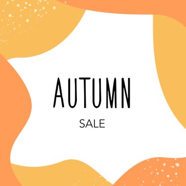 Yaprak ve yapraklı sonbahar indirimi afişi. vektör illüstrasyonu