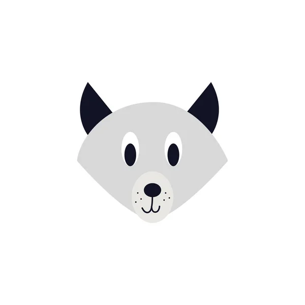 Ikona Wektora Głowy Psa Ilustracja — Wektor stockowy