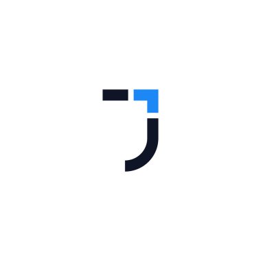 Basit J harfi logosu, kartvizit şablonu