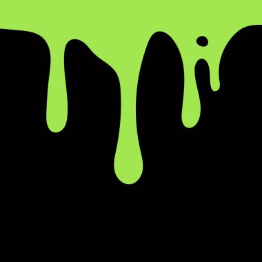 Siyah arka planda damlayan yeşil boya