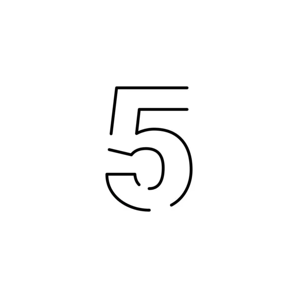 Number Logo Design Vector Template — Vector de stock