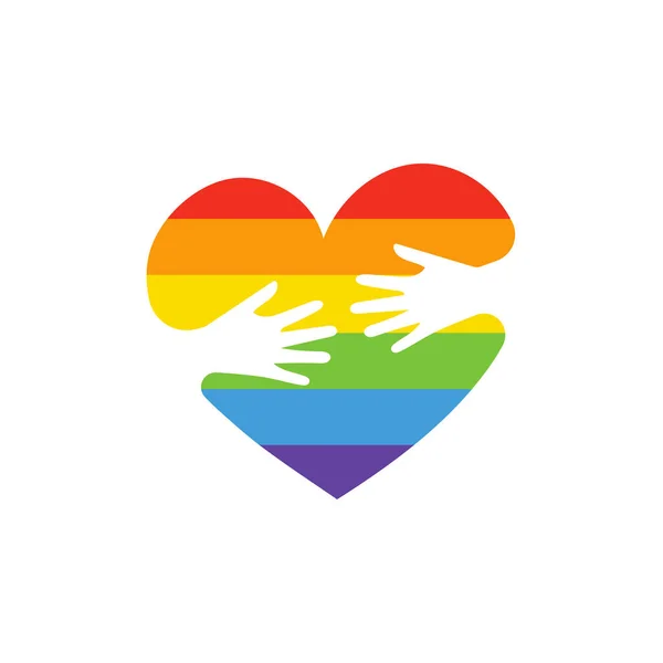 Símbolo Logotipo Vetor Lgbtqa Fundo Bandeira Orgulho Ícone Para Gay —  Vetores de Stock