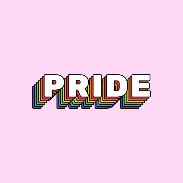 Vektor Typografie Lgbt Pride Pride Text Lgbtq Rainbow Flag Colours — Stockový vektor