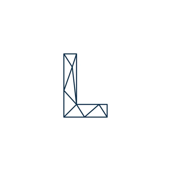 Písmeno Abeceda Logo Izolované — Stockový vektor