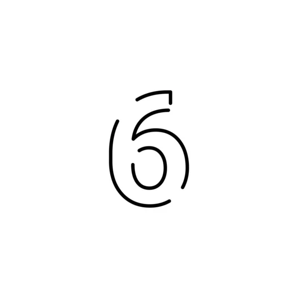 Número Logotipo Modelo Vetor Ilustração Design — Vetor de Stock