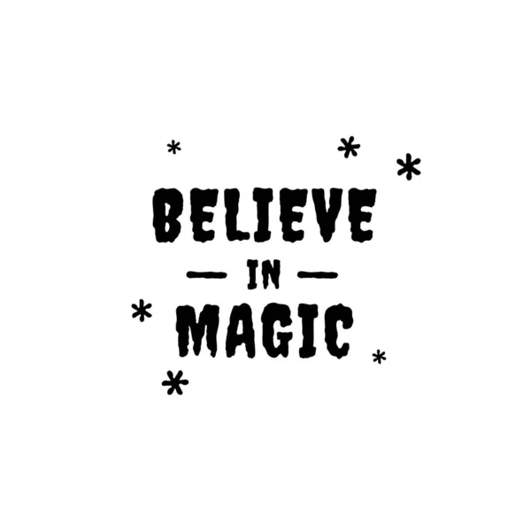 Vektorillustration Eines Hintergrundes Für Ein Banner Believe Magic Text — Stockvektor