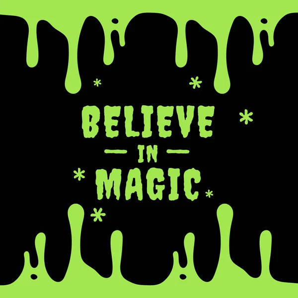 Vektorillustration Eines Hintergrundes Für Ein Banner Believe Magic Text — Stockvektor