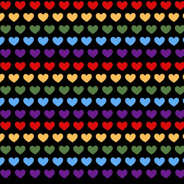 Pride Month Lgbt Concepts Vector Illustration Background Hearts — 스톡 벡터