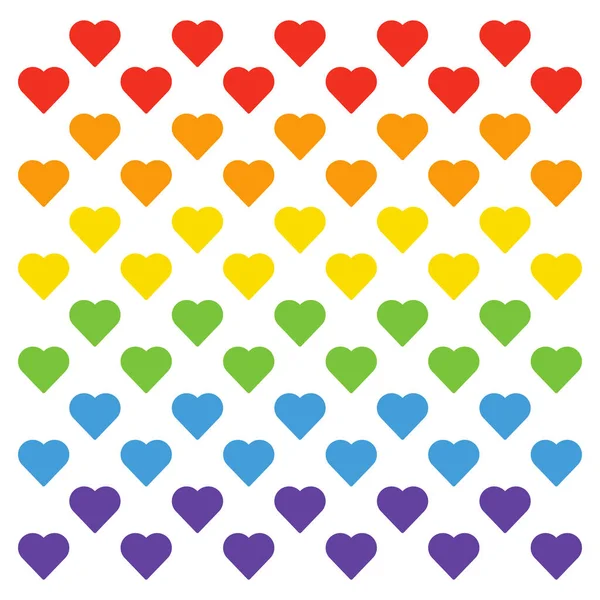 Pride Μήνα Λοατ Έννοια Διάνυσμα Εικονογράφηση Φόντο Καρδιές — Διανυσματικό Αρχείο