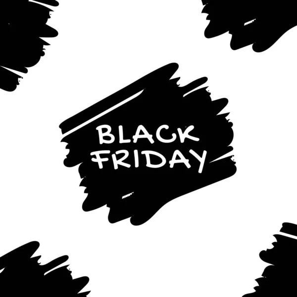 Black Friday Sale Banner Grunge Brush Stroke — Stock Vector