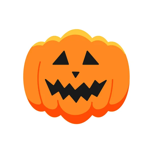 Icône Citrouille Halloween Illustration Dessin Animé Icônes Vectorielles Visage Heureux — Image vectorielle