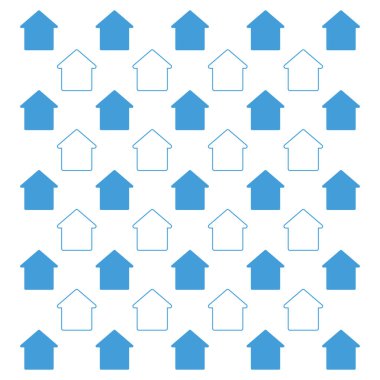 Bir ev simgelerinin vektör illüstrasyonu