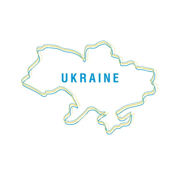 Map Ukraine Vector Illustration Background — Stock Vector