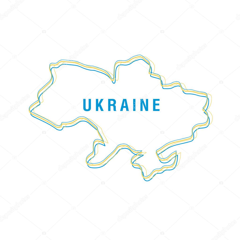 Map of  Ukraine vector illustration background 