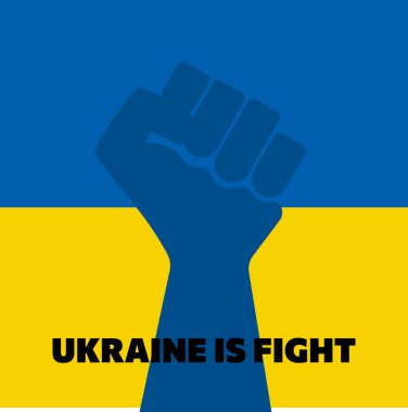 Ukrayna vektör illüstrasyon arkaplanı ile dur 