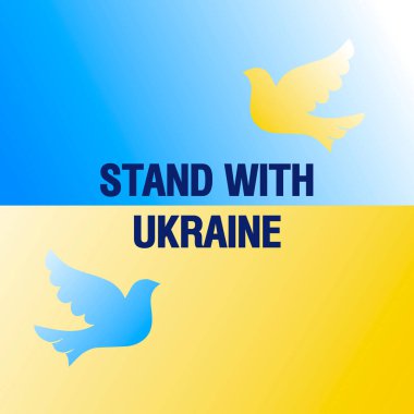 Ukrayna vektör illüstrasyon arkaplanı ile dur 