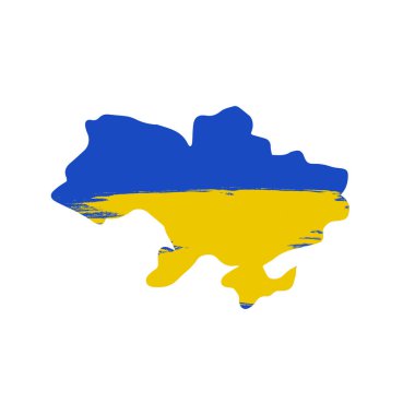 Ukrayna vektör resimleme arkaplanı haritası 