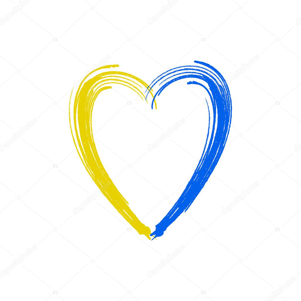 Heart of Ukraine vector illustration background 