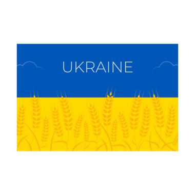 Ukrayna vektör illüstrasyon arkaplanı ile dur 