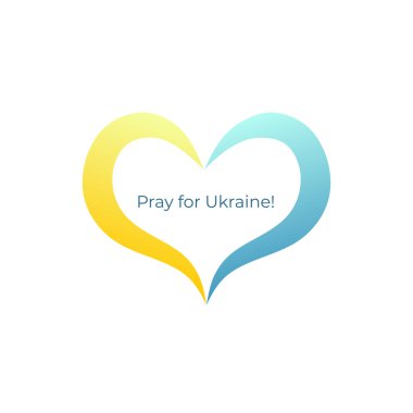 Ukrayna vektör resimleme arkaplanı için dua et 