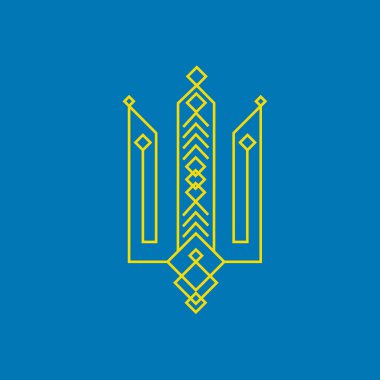 Ukrayna vektör illüstrasyon arkaplanı ile dur 