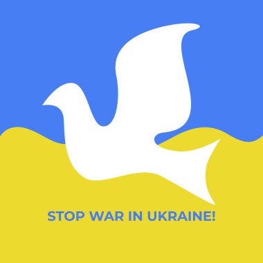 Ukrayna vektör illüstrasyonunda Savaşı Durdur 