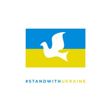 Ukrayna vektör illüstrasyon arkaplanı ile dur 