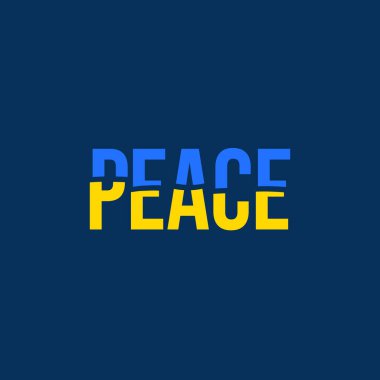 Ukrayna vektör illüstrasyonunda barış 