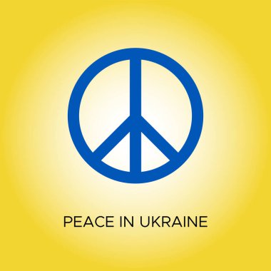 Ukrayna vektör illüstrasyonunda barış 