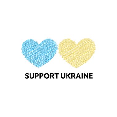 Ukrayna vektör resimleme tasarımını destekle