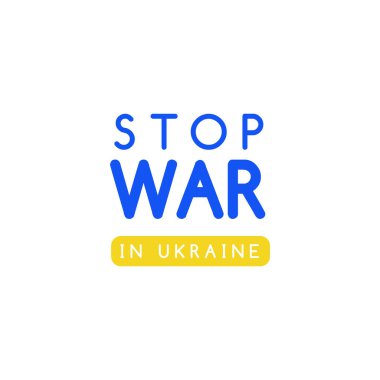Ukrayna 'daki savaşı durdurun vektör çizimi tasarımı