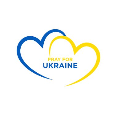 Ukrayna vektör çizimi için dua et