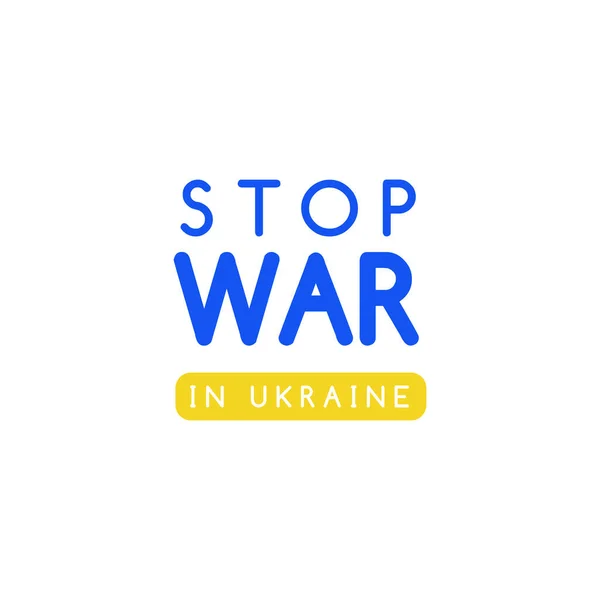 Parar Guerra Ucrânia Design Ilustração Vetorial — Vetor de Stock
